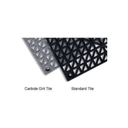 DURABLE Durable Corporation Cushion Tile Modular Drainage Carbide Grit Tile 1' X 1' Black 36/Case 807S1212BK